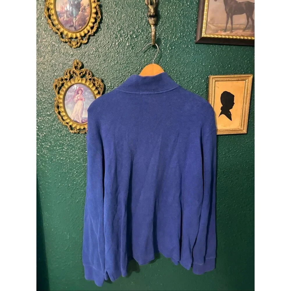 Polo Ralph Lauren Men’s Blue Quarter Zip Sz Large